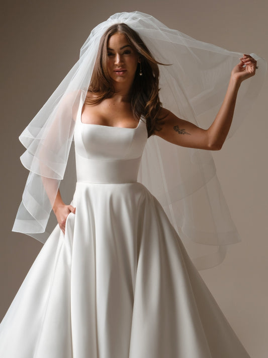 2" Horsehair Edge Veil